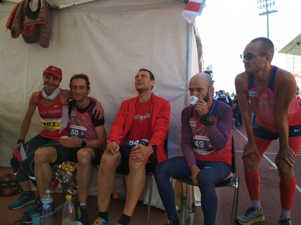 Utrpení na konci závodu, neuvěřitelně mě bolely svaly na nohách.