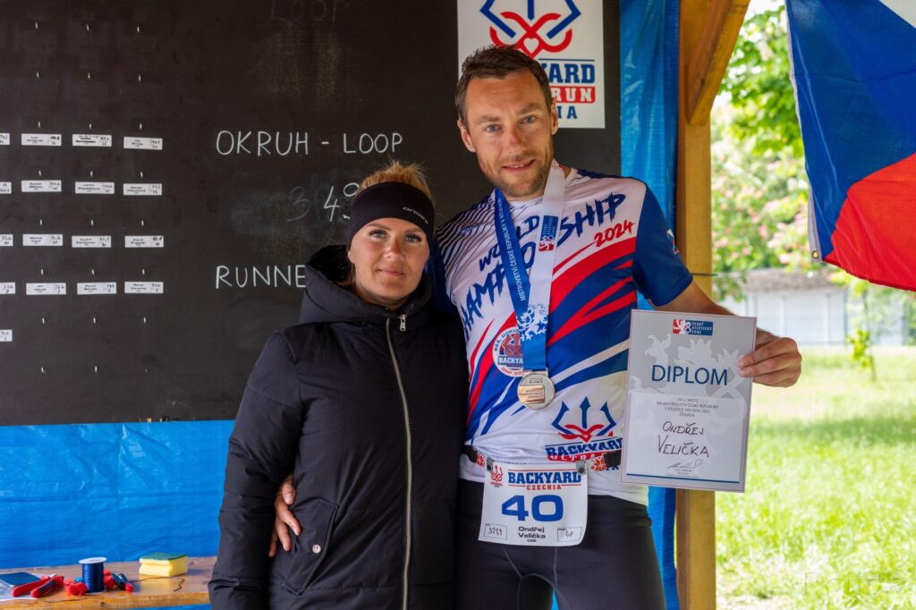 S Baruškou, která mě celý závod podporovala.